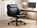 Artiss Executive Office Chair Mid Back Black OCHAIR-G-7023-BK