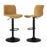 Artiss 4x Bar Stools Kitchen Swivel Gas Lift Chairs Brown BA-HY-9068-BRX4