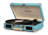 Crosley Cruiser Bluetooth Portable Turntable - Turquoise Bundled Crosley Record Storage Display V398-CR8005FSS-TU4