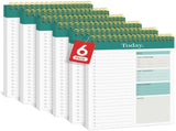 6Pack To Do List Notepad, Undated Daily Planner for Work and Goal Setting Greenery Sway, 52 Sheets, V1107-121-02601-DKG-6PACK