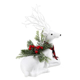 Jingle Jollys Christmas Reindeer 32cm Glitter Deer Ornaments Party Decorations XMAS-REINDEER-LY-S-WH