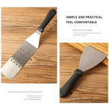 6 Piece Stainless Steel BBQ Griddle Spatula Set for Teppanyaki, Pancakes, Camping, Outdoor Grilling V1189-LC-HW-00567