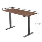 Fortia Sit To Stand Up Standing Desk, 140x60cm, 72-118cm Electric Height Adjustable, 70kg Load, V219-ADKSSTFOWLBK4A