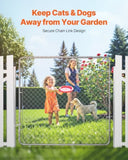 Chain Link Gate, 70 x 72 in, Adjustable Chain Link Panel, Fit 3 ft Garden V952-SWHYM7072INCM7PVRV0