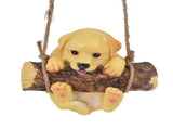 Resin Swinging Puppy Dog Statue Simulation Animal Model Figurine Sculpture Crafts Outdoor Garden V1294-YM0523-3111210397111