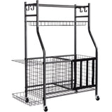 Sports Equipment Garage Organizer, Rolling Ball Storage Cart on Wheels, Basketball Rack with Baskets V952-QLSNJHSS4G2GUA6PTV0