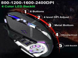 104 Keys Wireless Gaming Keyboard Mouse SetMouse Pad, RGB LED Backlit PC/Laptop Black-Rainbow V201-W10877049