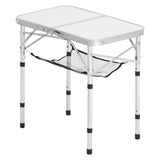 Folding Camping Table, Adjustable Height Portable Side Tables, Aluminum MDF Beach Table with Mesh V952-MDBKHWZDZ24Y0Q4P4001V0