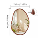 Large Wooden Frame Wall Mirror - Entryway & Hall Decor V767-YSJ-X112L-V1
