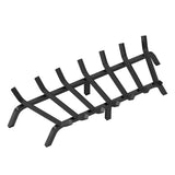 Fireplace Log Grate, 762mm Heavy Duty Fireplace Grate with 6 Support Legs, 19.05mm Solid V952-ZTXYMP34X3430EWF0V0