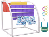 Outdoor Towel Rack Pool Towel Rack 7 Bar Curved White Freestanding Patio V952-MJJBSSXGBDDW79AY5V0