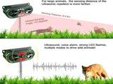 Solar Animal Repeller with LED Flash and Ultrasonic Deterrent - Outdoor Motion Sensor Pest Deterrent V888-ELOSUNG57351
