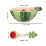 Ceramic Watermelon Bowl and Plate 15.00X12.10X6.50CM V1192-AZ-W-21129