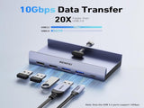 BENFEI 396GY USB-C 8-in-1 Docking HDMI 4K/60HxzUSB-C2xUSB2.0RJ45PD100W V28-ELEBEN396GY