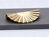 64mm Hole Spacing Pleated Fan Cabinet Pull 4pcs V1221-XM-LB317-GM22