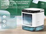 USB Desktop Electric Fans, 900ml Tank 7 Color Lights, Quiet Portable Water-Cooled Fan for Office V1369-AZ3-W-10431