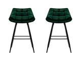 Artiss 2x Bar Stools Velvet Chairs Green BA-K-0222-GRX2