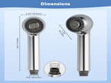 Pull Out Sink Sprayer Head Replacement, 2 Function Kitchen Sink Faucet Head, G1/2 or 13/16 Inch V1258-DP02-C-800