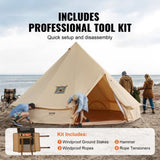 Canvas Bell Tent, 4 Seasons 7 m/22.97 ft Yurt Tent, Canvas Tent for Camping with Stove Jack, V952-FBZXZP7MMGBZ9SSOBV0