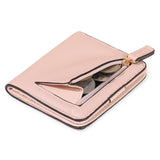 Slim PU Coin Purse, Women's Short RFID Blocking Minimalist Ultra-thin V1106-945-44220-BLU-2PCS