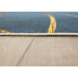 200x300cm Large Floor Blue Teal Rug Modern Area Carpet for Bedroom & Lounge V63-838311