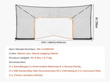 Hockey and Lacrosse Goal Backstop, 12x9 ft Lacrosse Net with Extended Coverage, Quick Easy Setup V952-ZQGQQMTJK1291LY4QV0