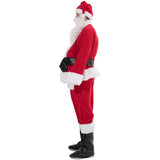 Santa Claus Costume 7 Parts Complete Set for Adults Cosplay with Elf XL 180-195cm V1188-YUF-19703-1