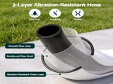 Green Fingers 20m Retractable Water Hose Reel, Wall Mounted Garden Hose 9-Pattern Nozzle HR-WA-AUTO-QU-20M