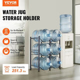 VEVOR 3 Tiers Water Jug Holder, 5 Gallon Water Bottle Holder, Double Row Water Bottle Rack for 6 V952-5JLTZSSTSTZCFE4HKV0