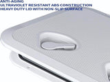 Rectangular Marine Deck Access Hatch with Lid, Boat Storage Inspection Hatch for Yachts, Kayaks and V1189-LC-AMZ-00153