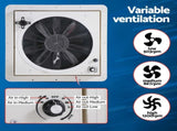 Weisshorn Caravan Air Vent Roof Hatch 12V Shower Fan Reversible Airlfow Rainy Use Camper CV-VENT-42X42X11-FAN-GY