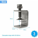 3 pcs 65Mm Heavy Duty 304 Stainless Steel C-Clamps, For Clamps, Pliers And Turnbuckles, Woodworking V1188-MS-227-2791