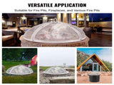 Fire Pit Spark Screen Round 27", Reinforced Heavy Duty Steel Metal Cover, Outdoor Firepit Lid, V952-HKWZ201BXGYX20HA9V0