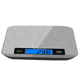 Digital Kitchen Scale Plated Silver LCD Display Easy Unit Switch Peeling Function V1366-AZ2-W-13964