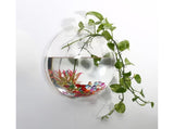1 Set Fish Tank Decorative Wall Mounted Hanging Flower Vase-Transparent V1263-JX-446