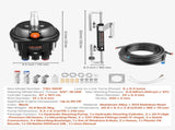 Hydraulic Steering Kit, 90 HP, Marine Boat Hydraulic Steering System, with 6.9 MPa/1000 psi Helm V952-YYZXXTTJ90HPDLO3P001V0