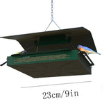 Hanging Platform Bird Feeder with Overhanging Roof, Weather Resistant Outdoor Wild Bird Feeding V1366-AZ2-W-23549