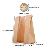 1Set Multi Function Paper Bread Bags with Window and Stickers for Bread and Cookie Packaging V1192-AZ-W-22435