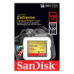 SanDisk 128GB Extreme CompactFlash Card with 120MB/s - SDCFXSB-128G V28-FFCSAN128GCFEB120