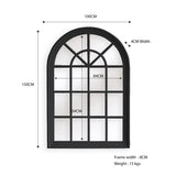 Window Style Mirror - Black Arch 100 CM x 150 CM V292-MIRR-ARCH009