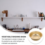 Multifunctional Golden Aluminum Basin for Kitchen Storage Elegant and Practical V1366-AZ2-W-13992