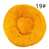 Calming Donut Pet Bed -Soft Faux Fur, Anti-Anxiety Fluffy Round Bed for Cats and Small Dogs V888-ELOSUNG10299