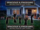 5 Pack Halloween Black Hands Yard Signs, Zombie Hands Coming Out of Ground, Spooky Outdoor Lawn V1366-AZ2-W-15272