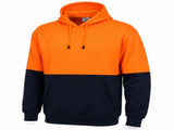 Hi Vis Polar Fleece Hoodie Safety Workwear Jumper Fleecy Jacket UPF 50 - Orange V563-BR-FLECHDIE-ORG-4XL