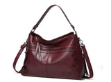Dark Red Spacious & Stylish PU Leather Tote Bag - Versatile Shoulder/Crossbody V888-ELOSUNG21416