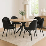 Levede 6x Dining Chairs Kitchen Cafe Black CH1037-2-BKX3
