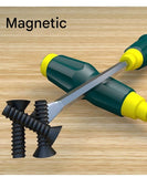 6-piece Green flathead screwdriver Impact-Resistant Magnetic Screwdriver with Through-Tang Shaft V888-ELOSUNG50899