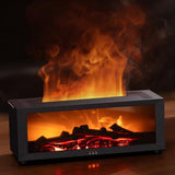150ml White Humidifier with Fireplace Flames, 7-Color LED, Aromatherapy Diffuser, Remote Control, V1188-MS-325-0195
