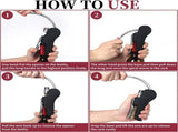 Goose-Style Rapid Wine Opener Set 20 x 13 cm Heavy-Duty Lever Corkscrew with Foil Cutter, Pourer, V1107-CS-EXHJKPQ