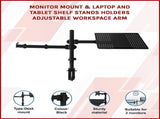 Monitor Mount & Laptop and Tablet Shelf Stands Holders Adjustable Workspace Arm V63-836931